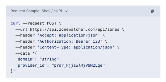 API Zone Creation: Programmatic DNS Monitoring Setup